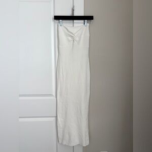 Knit White Maxi Dress